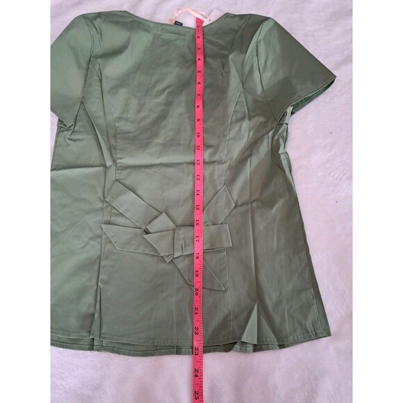 Modcloth Cottage Curation Square Neck Top Wood Buttons Tie Back Size XS NWT - Picture 8 of 10